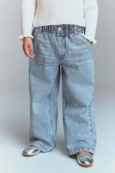 H&M Wide leg paper bag jeans