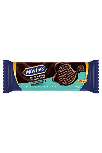 McVities Bitter Çikolata Kaplı Şeker Ilavesiz Tam Buğday Bisküvi 150 G