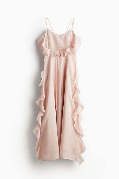 H&M Flounce-trimmed strappy dress