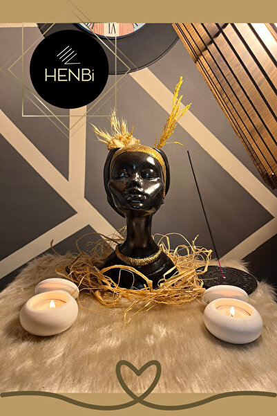 HENBi Dekorasyon Afrikalı Obje Biblo Saksı Modeli İskandinav Ürünleri Hediyel...