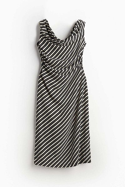 H&M Draped one-shoulder dress