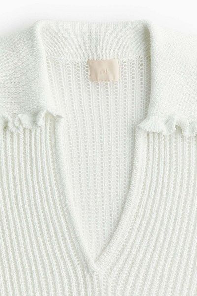 H&M Rib-knit collared top
