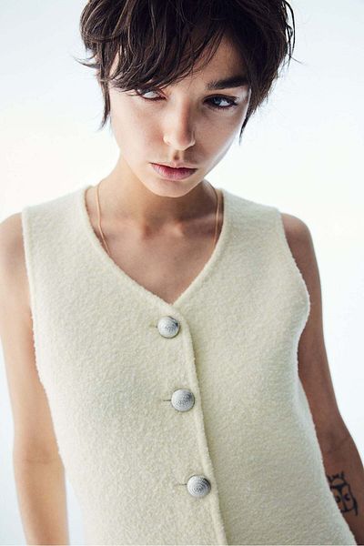 H&M Wool-blend button-front sweater vest