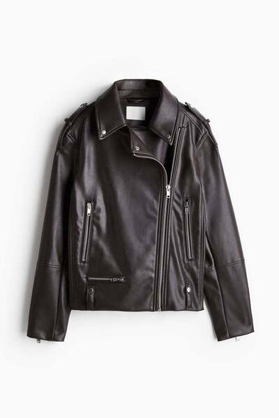 H&M Coated biker jacket