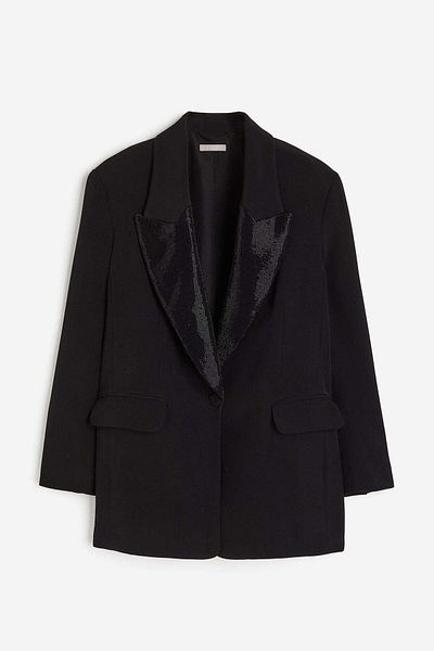 H&M Rhinestone-embellished blazer