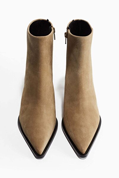 H&M Pointed suede ankle boots