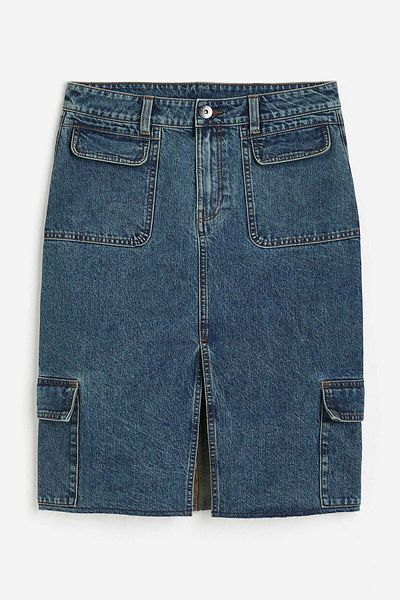 H&M Denim cargo skirt