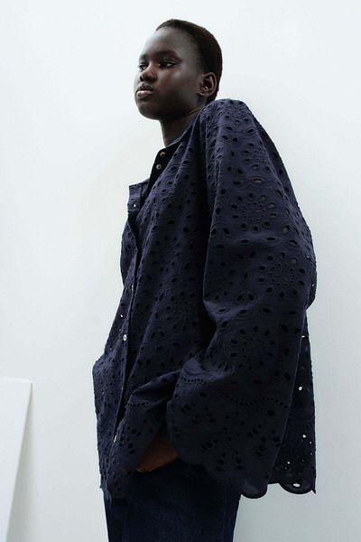 H&M Broderie anglaise shirt