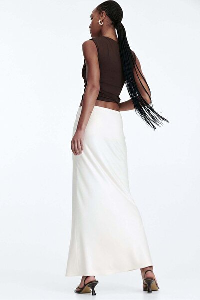 H&M Satin drawstring skirt