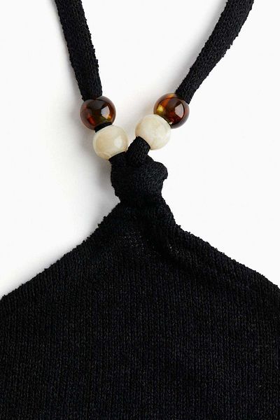H&M Bead-detail halterneck dress