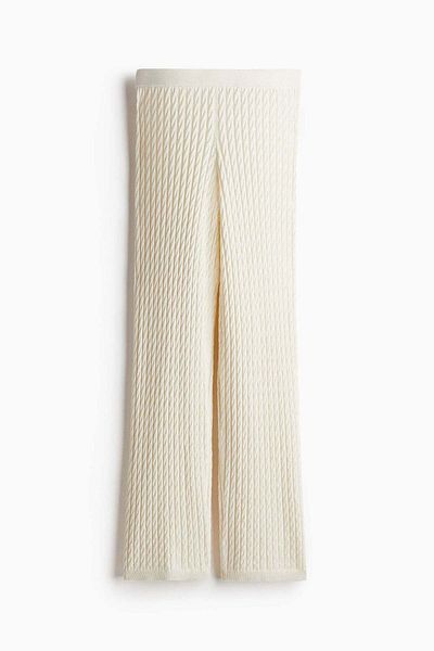 H&M Cable-knit cashmere-blend trousers