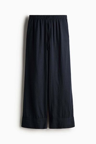 H&M Wide linen-blend trousers