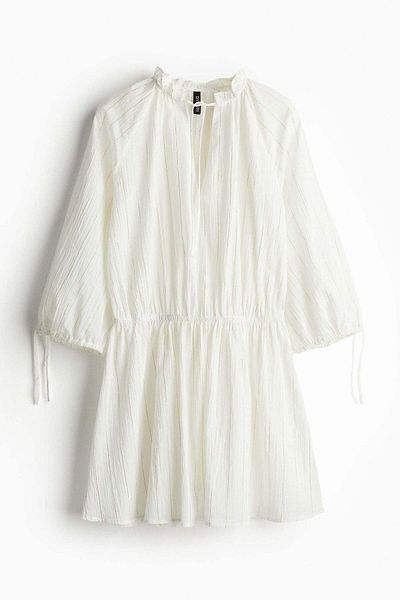 H&M Glittery tie-detail tunic dress