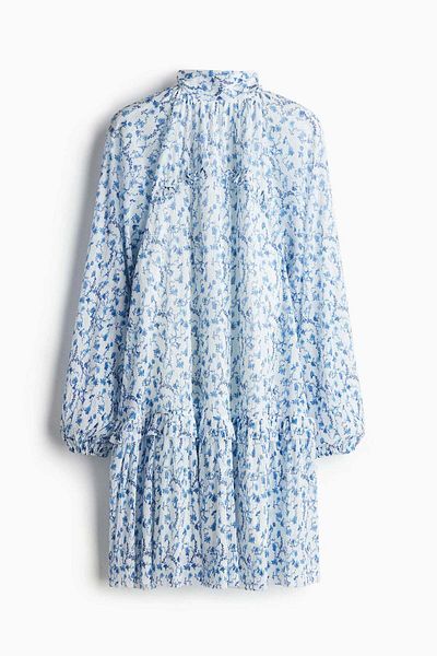 H&M Plissé jersey dress