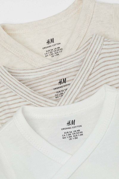 H&M 3-pack Long-sleeved Bodysuits