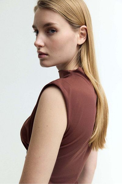 H&M Draped turtleneck dress