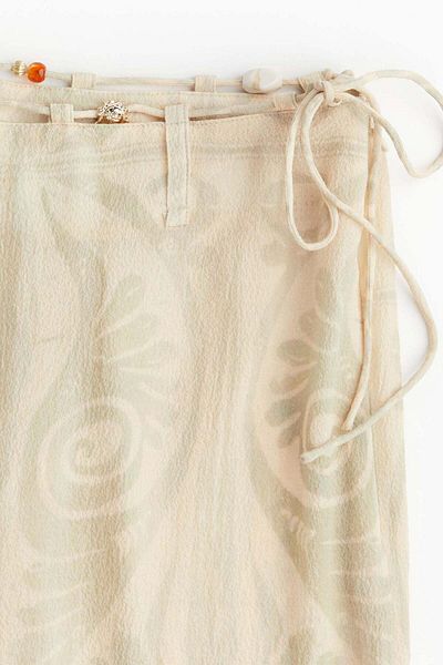 H&M Bead-detail crinkled trousers