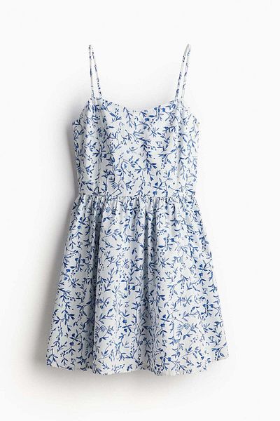 H&M Flared-skirt cotton dress