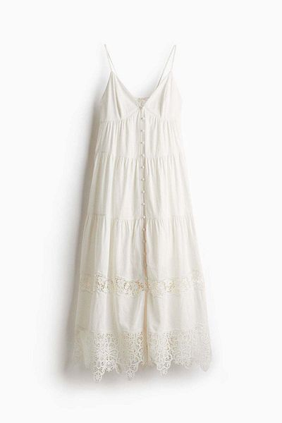 H&M Lace-trimmed strappy dress