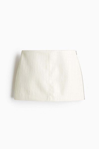 H&M Crocodile-patterned mini skirt