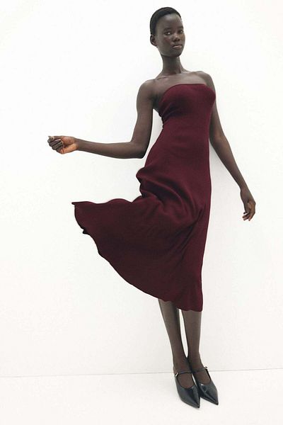 H&M Rib-knit bandeau dress
