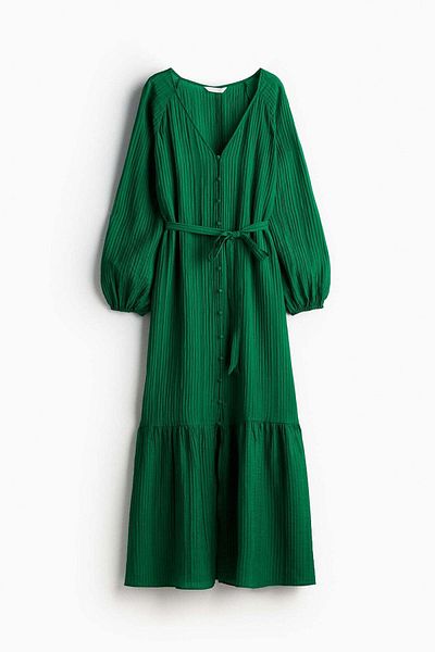 H&M Tie-belt crêpe dress