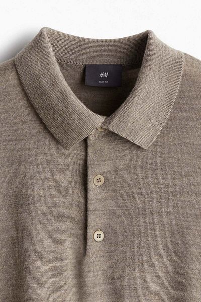 H&M Slim Fit Wool polo shirt