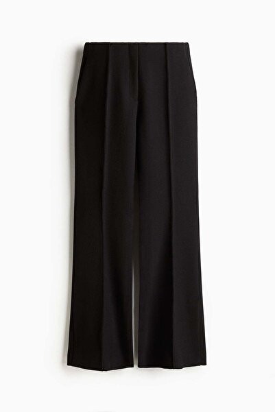 H&M Flared slit-hem twill trousers