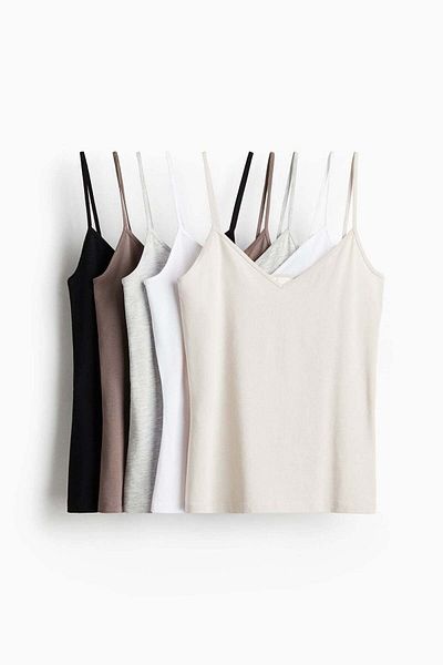 H&M 5-pack strappy tops