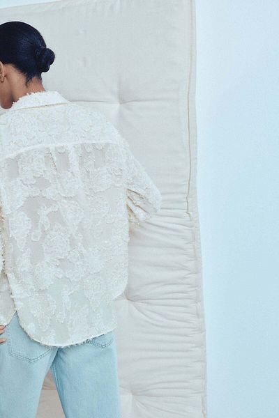 H&M Textured-weave shirt
