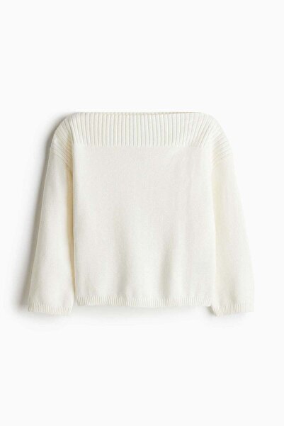 H&M Purl-knit boat-neck jumper