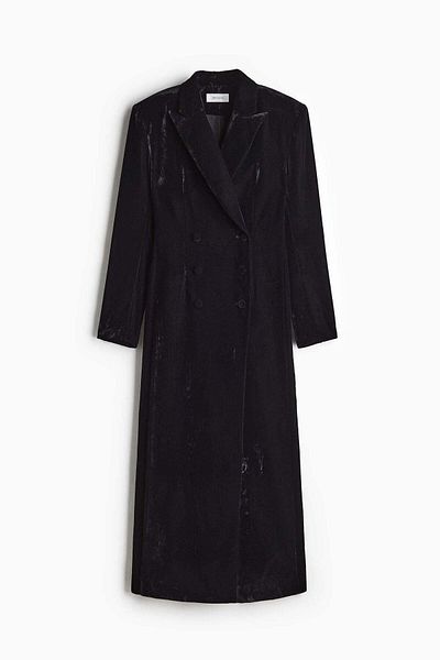 H&M Velvet tuxedo blazer dress