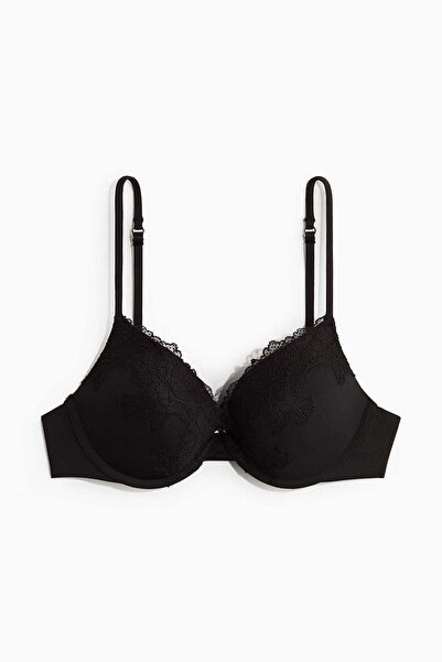 H&M Microfibre and lace push-up bra