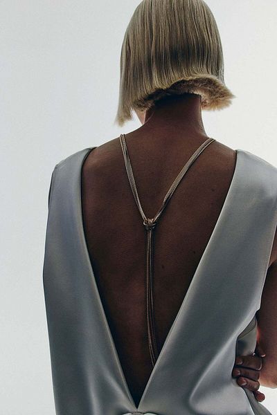 H&M Box-chain lariat necklace