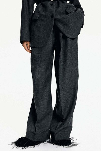 H&M Wide wool-blend trousers