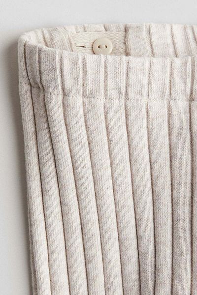 H&M Wide-ribbed cotton leggings