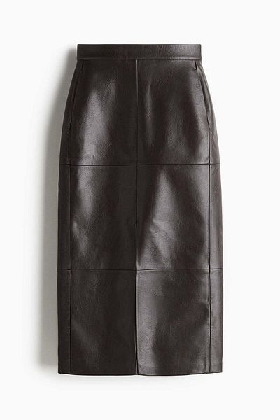 H&M Coated pencil skirt