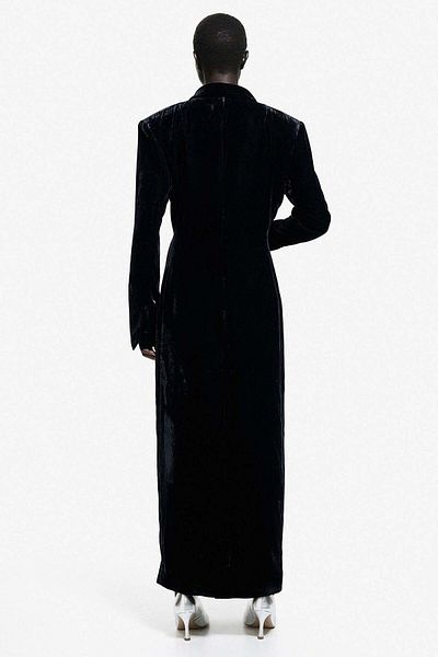 H&M Velvet tuxedo blazer dress