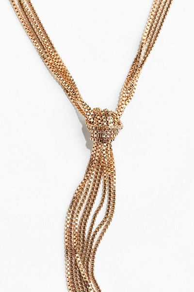 H&M Box-chain lariat necklace
