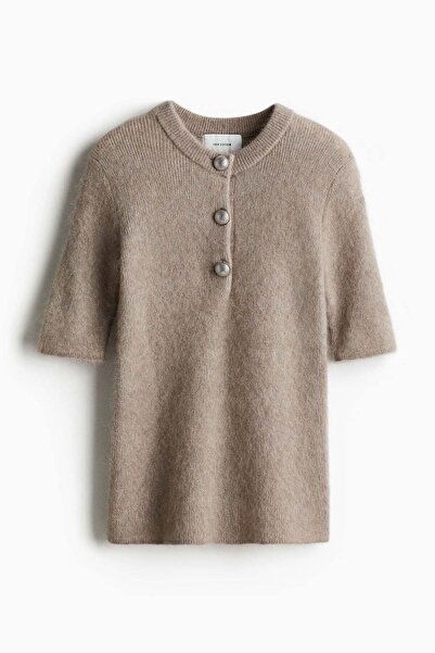 H&M Mohair-blend button-detail top