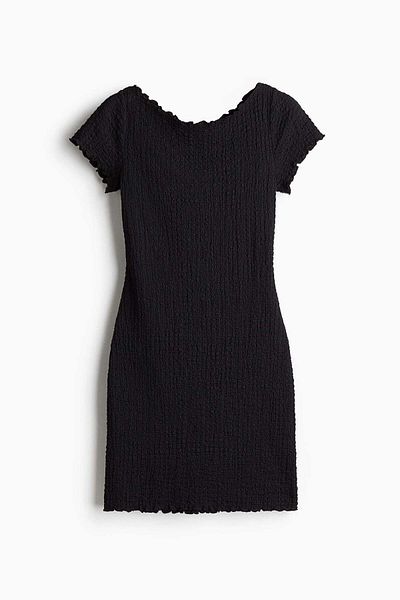 H&M Overlock-detail crinkled dress