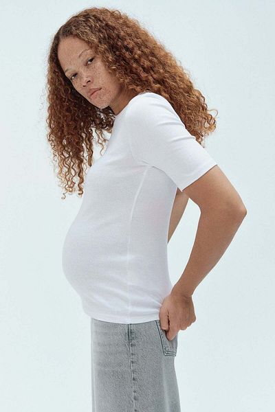 H&M Mama 2-pack Ribbed T-shirts
