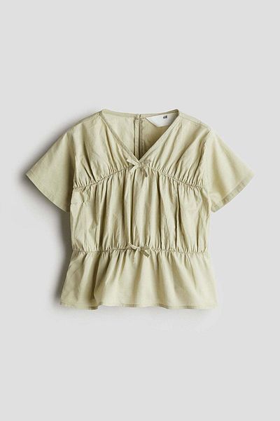 H&M Peplum cotton blouse
