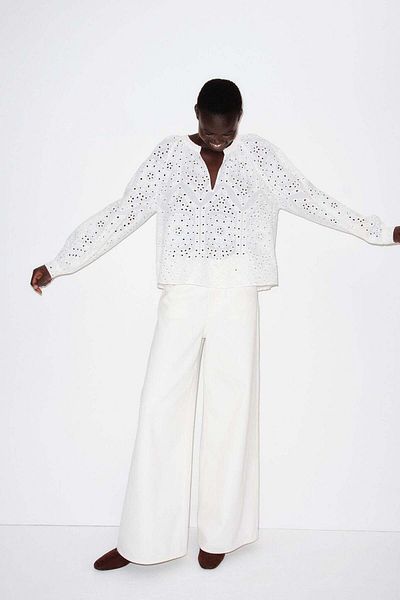 H&M Broderie anglaise blouse