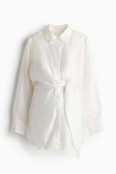 H&M MAMA Before & After Tie-detail shirt