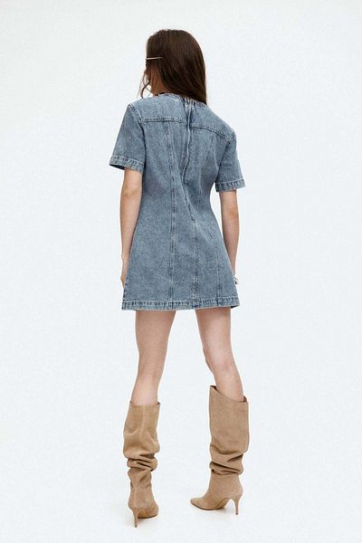 H&M Lacing-detail denim dress