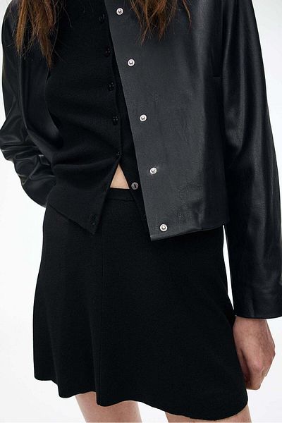 H&M Flared fine-knit skirt