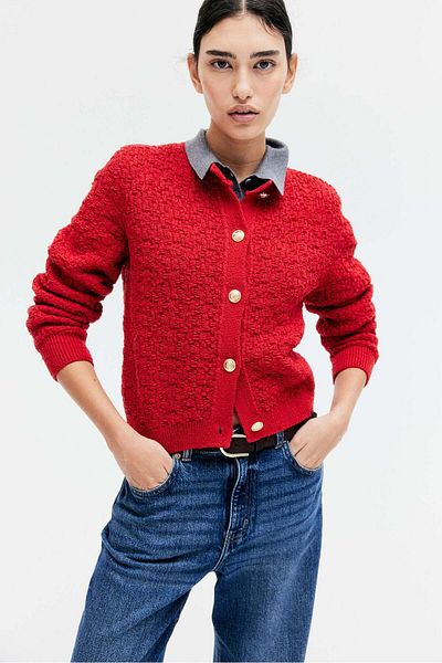 H&M Textured-knit cardigan