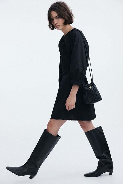 H&M Picot-trimmed dress