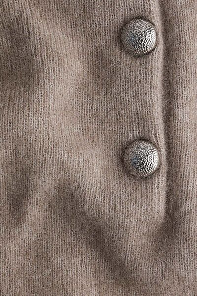 H&M Mohair-blend button-detail top